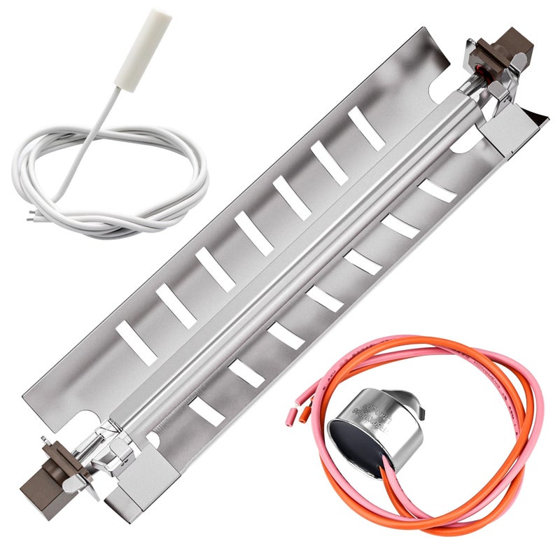 Romalon WR51X10055 Refrigerator Defrost Heater Kit, Temperature Sensor WR55X10025, High Limit Thermostat WR50X10068 Fit for GE General Electric Kenmore by Romalon - Image 1